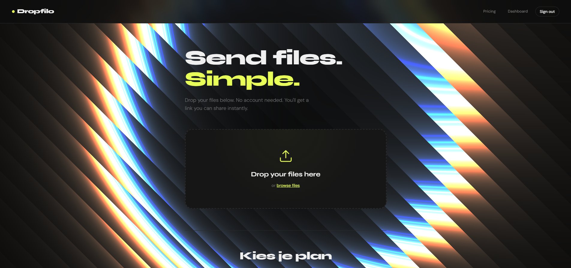 DropFilo — Send files. Simple.